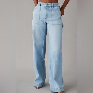 AE Dreamy Drape High Waisted Baggy Wide Leg Jean